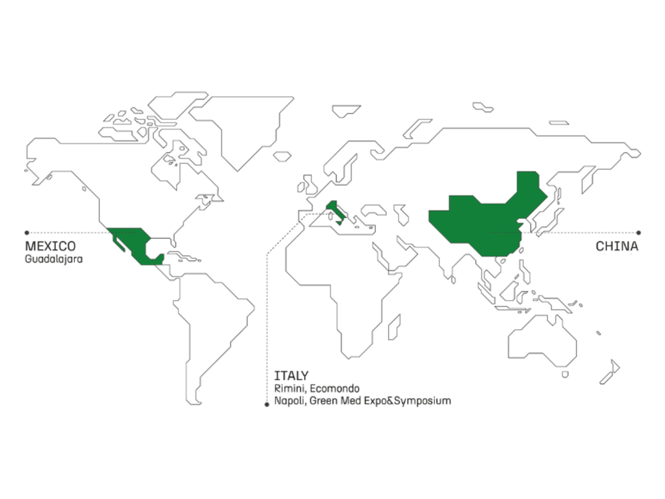 mappa diffusione global network di ecomondo