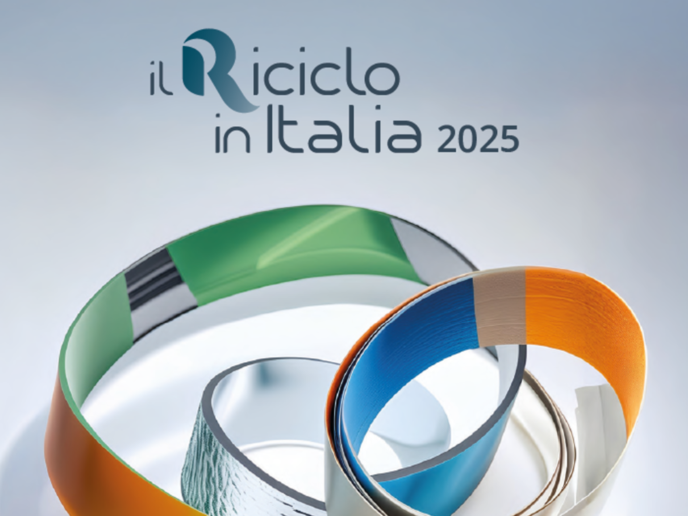 copertina per il rapporto "Il riciclo in Italia 2025"