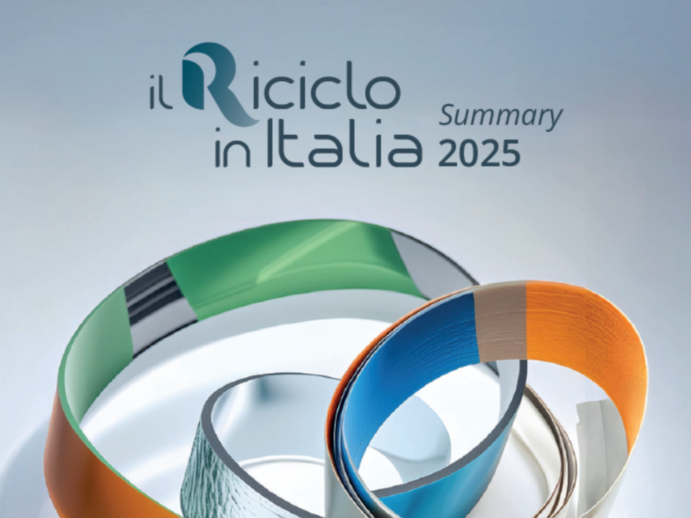 cover image for "Il riciclo in Italia" report