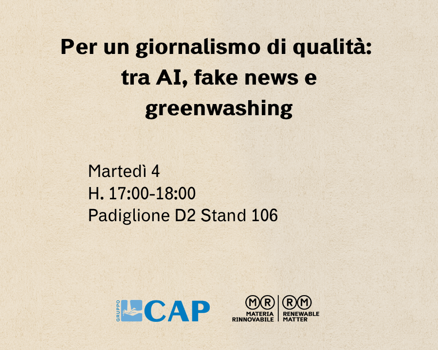 Per un giornalismo di qualità: tra Ai, fake news e greenwashing