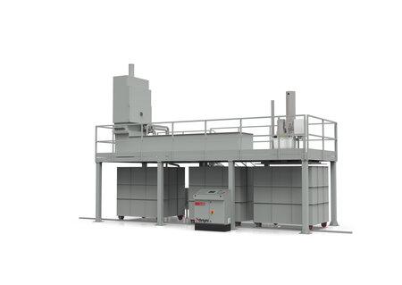 Impianto di produzione blocchi di agglomerato